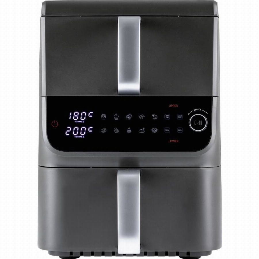 GourmetMaxx 16404 Airfryer 10 l Anti-aanbaklaag, BPA-vrij, CoolTouch-behuizing, Digitale timer, Grillfunctie, Heteluchtfunctie, Multifunctioneel,