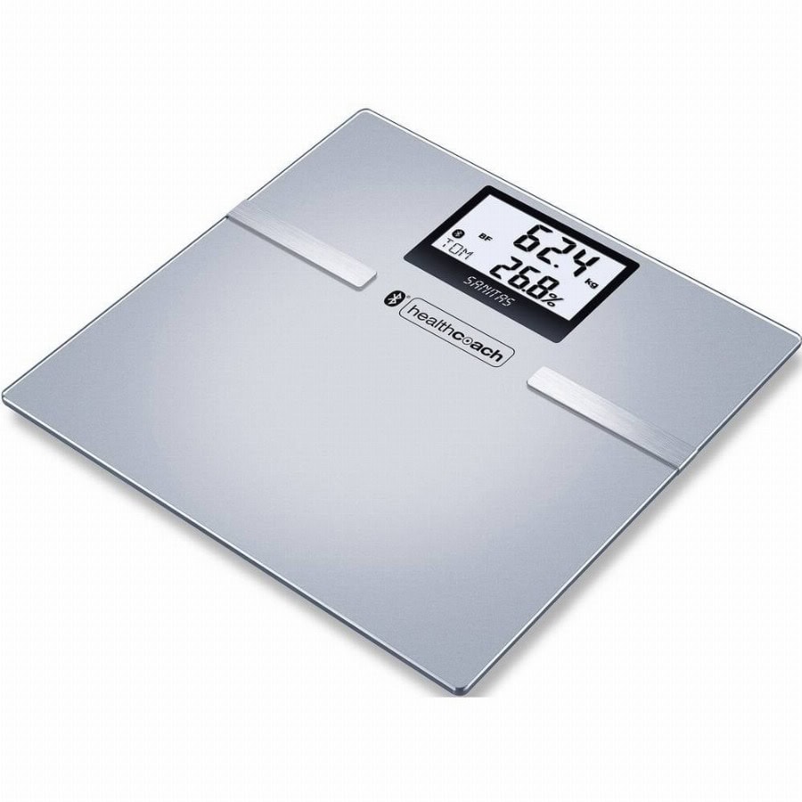 Sanitas SBF 70 748.38 Analyse-personenweegschaal Digitaal Weegbereik (max.): 180 kg Grijs Met Bluetooth
