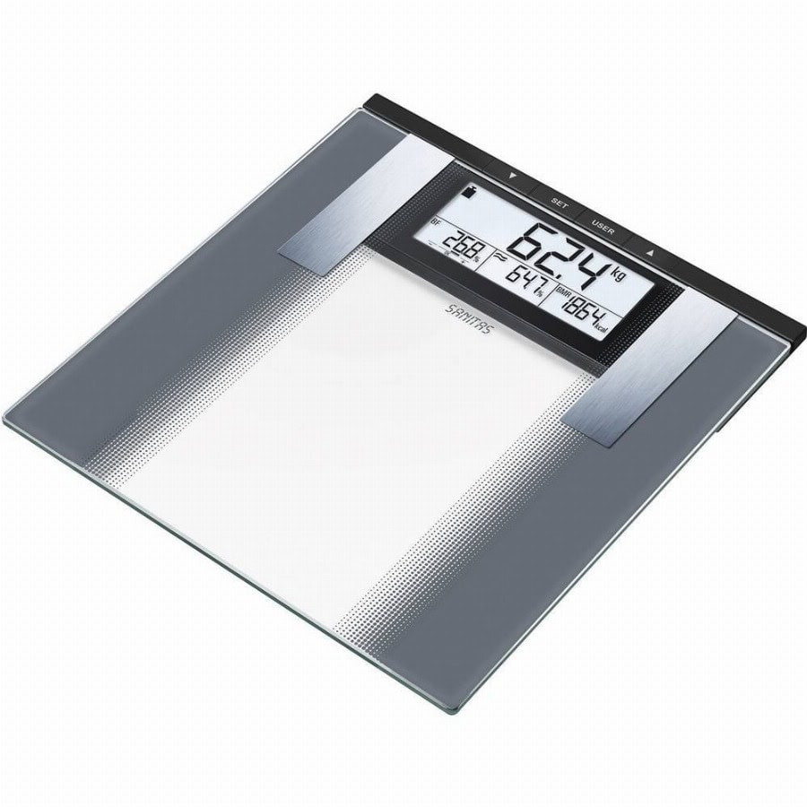 Sanitas SBG 21 764.35 Analyse-personenweegschaal Digitaal Weegbereik (max.): 180 kg Grijs, Glas
