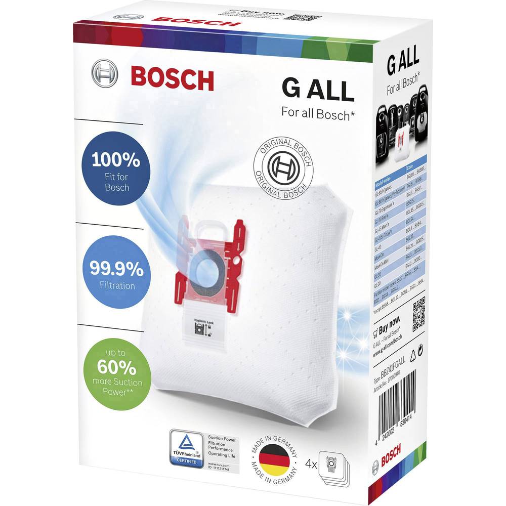 Bosch BBZ41FGALL G All stofzuigerzak (4 stuks)