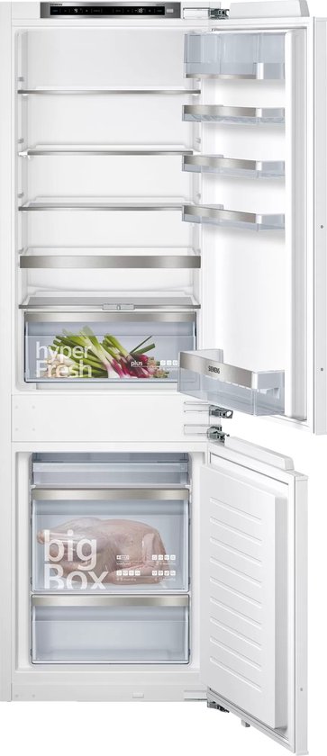 Siemens KI86SAFE0 - iQ500 - Inbouw koelkast - koel-vriescombinatie - 177.2 cm x 55.8 cm - hyperFresh Plus: Fruit en groenten blijven langer vers - Led verlichting - superKoelen: sn…