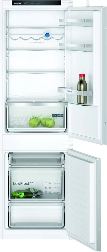 Siemens iQ300 KI86VVSE0 - Inbouw koelkasten - Inbouw koel-vriescombinatie - 177.2 cm x 54.1 cm - Led verlichting - superVriezen: Zelfs grote hoeveelheden etenswaren snel invriezen