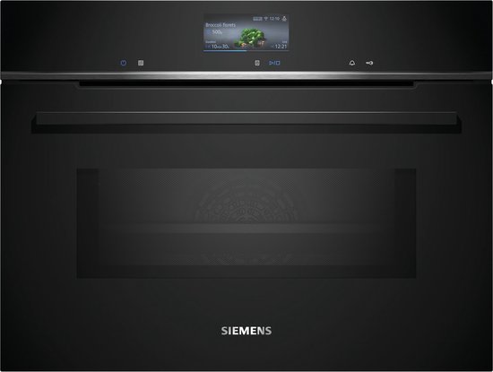 Siemens CM736GAB1 – iQ700 – Compacte inbouw bakoven met magnetron – 60cm x 45cm – varioSpeed: bereid de meest voortreffelijke gerechten tot wel 50% sneller – Home connect – Air Fry…
