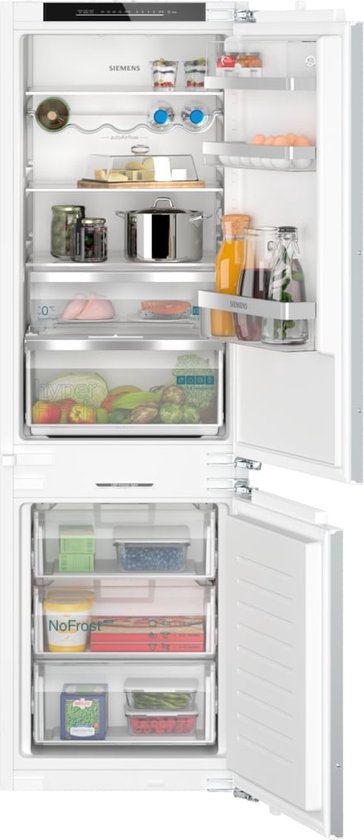 Siemens KI86NADD0 - iQ500 - Inbouw koelkast - koel-vriescombinatie - 177.2 cm x 55.8 cm - Vlakscharnier - softClose - noFrost: nooit meer je vriezer ontdooien - hyperFresh meer rui…