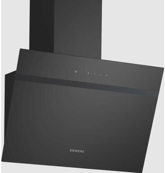 Siemens LC65KDK60 iQ100 recirculatie-wandafzuigkap, 60 cm, glas, zwart