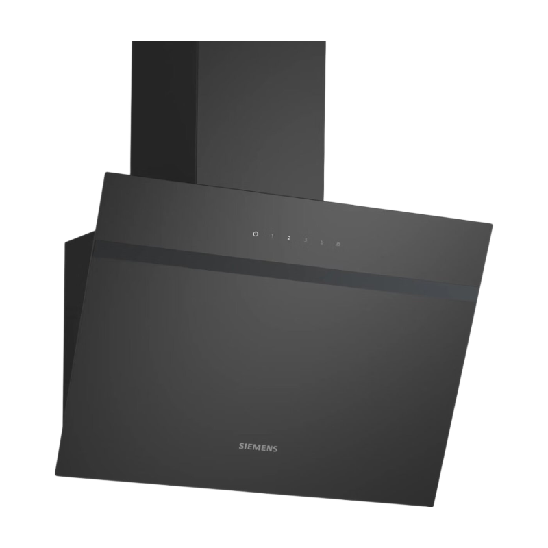 Siemens LC65KDK60 iQ100 recirculatie-wandafzuigkap, 60 cm, glas, zwart