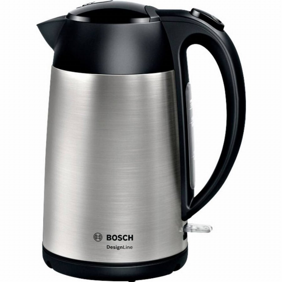 Bosch Haushalt TWK3P420 Waterkoker Oververhittingsbeveiliging, Snoerloos, Automatische start-stop Aantal/Volume: 1.7 l Zilver