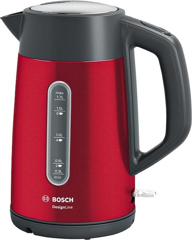 Bosch TWK4P434 DesignLine – Elektrische waterkoker – rood-zwart