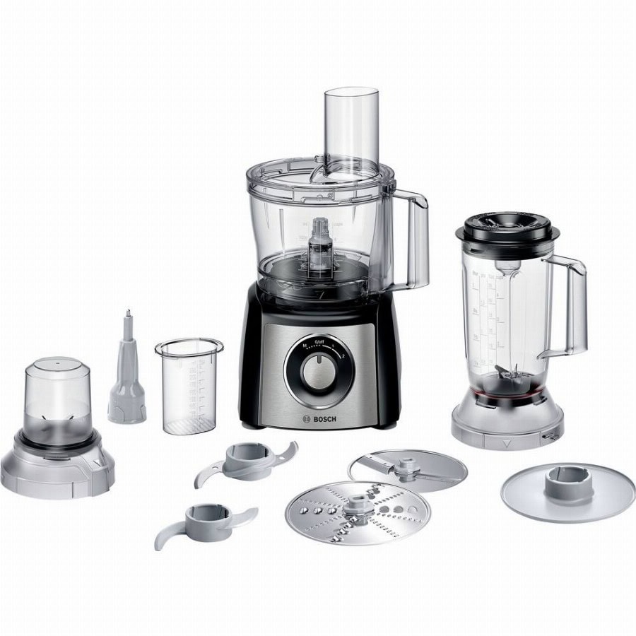 Bosch Haushalt MCM3PM386 Foodprocessor 900 W RVS, Zwart