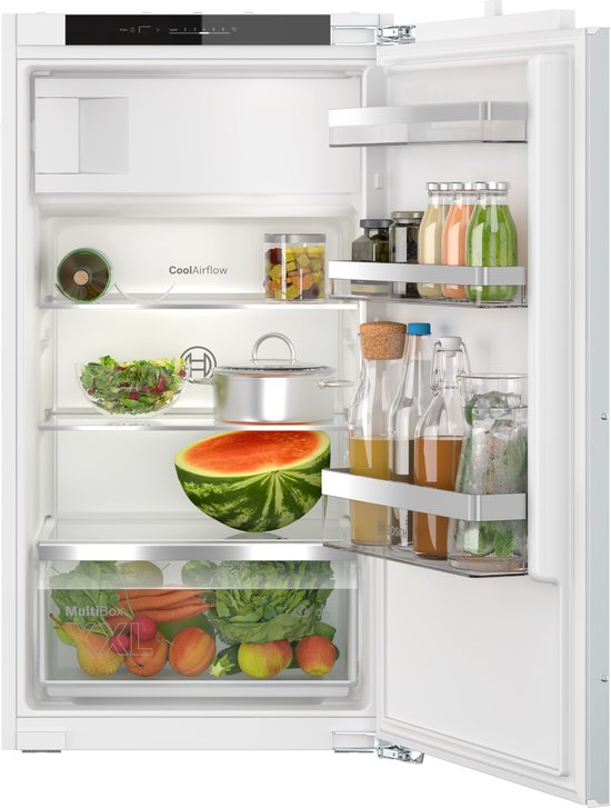 Bosch KIL32VFE0 - Serie 4 -Inbouw koelkast met vriesvak 102.1 x 54.1 cm - Vlakscharnier -Multi Box XXL: een extra ruime lade voor groente en fruit - Led verlichting - SuperKoelen k…