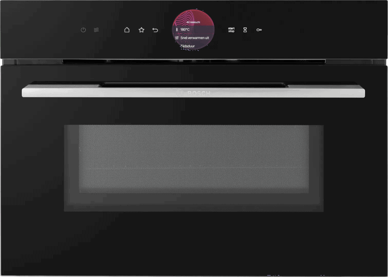 Bosch CMG7361B1 – Serie 8 – Compacte inbouwoven met magnetron – 60 cm x 45 cm – Air Fry-functie: voor perfect en gezonde gefrituurde gerechten – eenvoudige reiniging van de oven -…