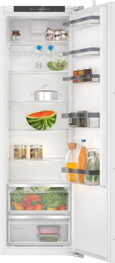 Bosch KIR81VFE0 - Serie 4 - Inbouwkoelkast - Vlakscharnier - 177.2 x 54.1 cm - Zeer stil - Deur op deur - led verlichting - Extra ruime lade voor groente en fruit -