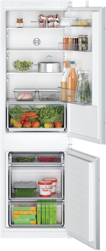 Bosch KIV86NSE0 - Serie 2 - inbouw koel-vriescombinatie - Energielabel E