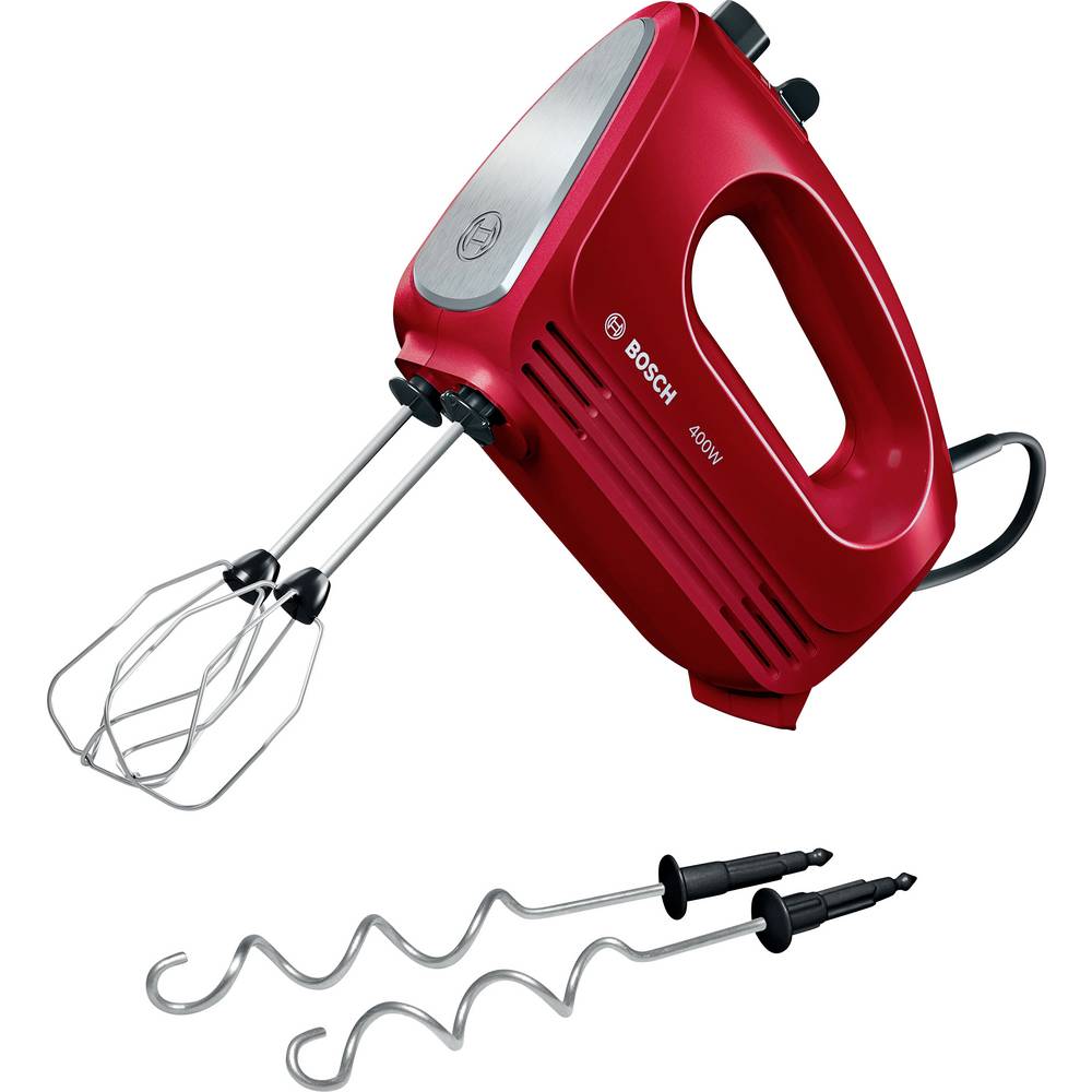 Bosch CleverMixx Handmixer 400 W Rood, RVS