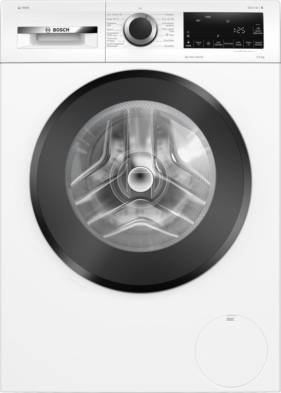Bosch WGG244FONL – Serie 6 – Wasmachine met stoom – 9 kg – 1400 rpm – Automatisch doseren – Iron Assist: vermindert kreukels tot 50% – Energielabel A – Bespaar water met Active Wat…