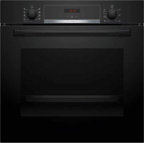 Bosch HBA534EB3 Serie 4 - Inbouwoven - 71 l - 3400 W - Zwart - Zelfreinigend Hydrolytisch - Kinderslot