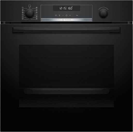 Bosch HBG578BB3 - Serie 6 - Inbouwoven - 71 l - A+ - Air Fry-functie met bakplaat: gezondere manier om te snacken - Eenvoudig te reinigen met pyrolytische zelfreiniging - Zwart