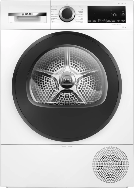 Bosch WQG133DANL 6 serie - Wasdroger - Warmtepompdroger - 8 kg - Stil