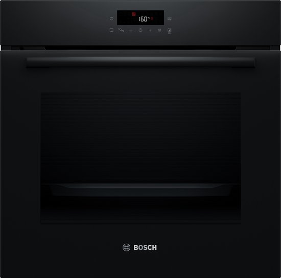 Bosch HBA571BB4 – Serie 2 – Inbouwoven – 71 L – 60 cm x 60 cm – Eenvoudig te reinigen met pyrolytische zelfreiniging – Zwart – Energieklasse A+