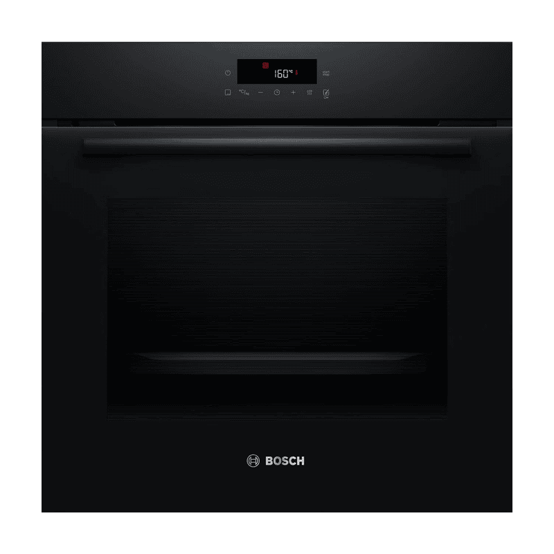 Bosch HBA571BB4 - Serie 2 - Inbouwoven - 71 L - 60 cm x 60 cm - Eenvoudig te reinigen met pyrolytische zelfreiniging - Zwart - Energieklasse A+