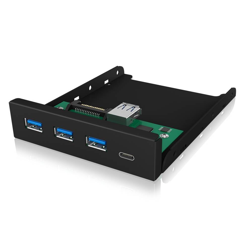 ICY BOX 60432 USB-hub 4 poorten USB-A USB 3.1 Gen1 5 GBit/s Zwart