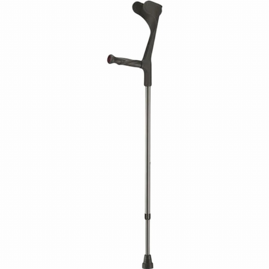 Sahag krukken met zachte anatomische handgreep en reflectoren 76-96 cm - zwart aluminium 1 paar Overige