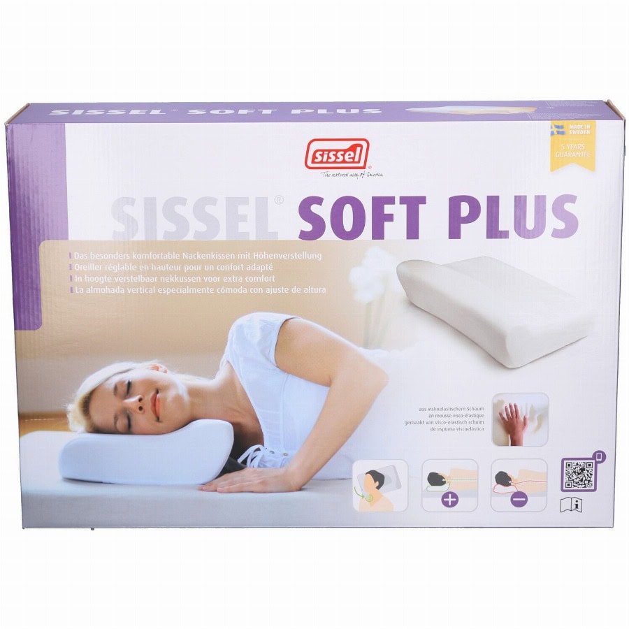 Sissel Soft Plus Hoofdkussen Visco-Elastisch + Hoes Ivoor 1 Kussen