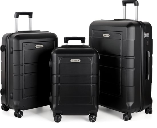 TAN.TOMI Kofferset - 41L Handbagage + 65L + 95L Ruimbagage - Cijferslot - Slot Reiskoffer met Wielen - Lichtgewicht, Duurzaam en Ruim - Perfect voor Vliegreizen