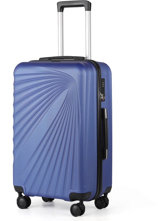 TAN.TOMI 41L ABS Handbagage Koffer – Lichtgewicht, Sterk en Met Cijferslot -blauw