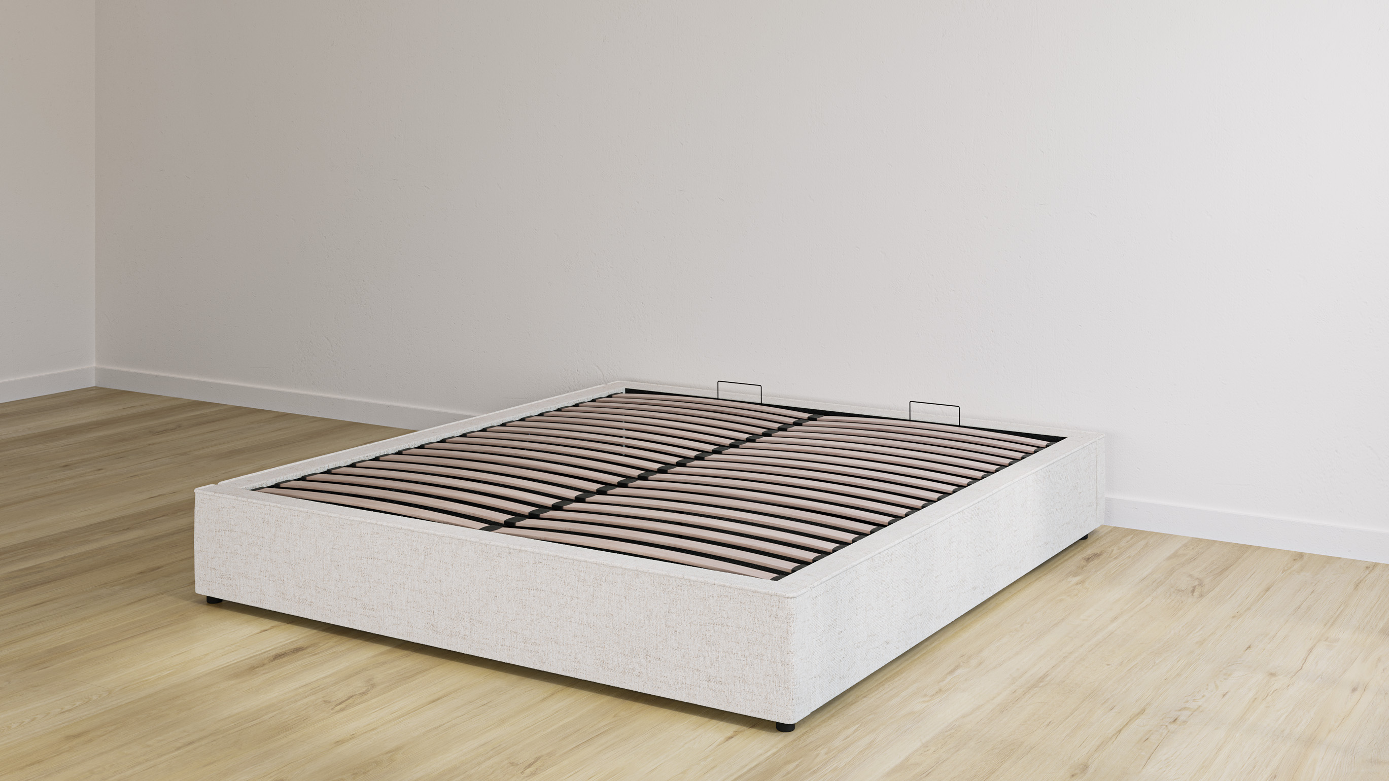 Emma Original Storage Bed 200×200 cm – Lichtgrijs