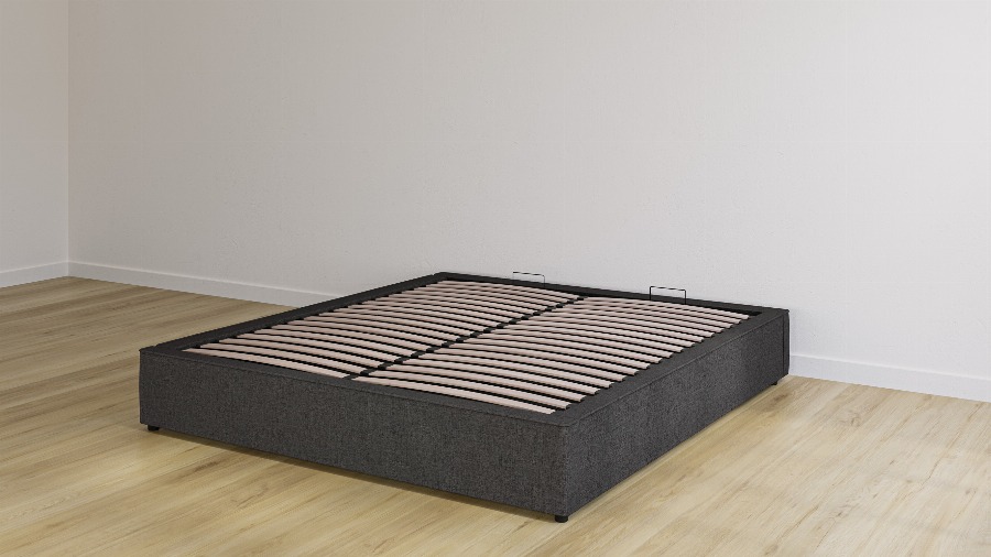 Emma Original Storage Bed 160×200 cm – Donkergrijs