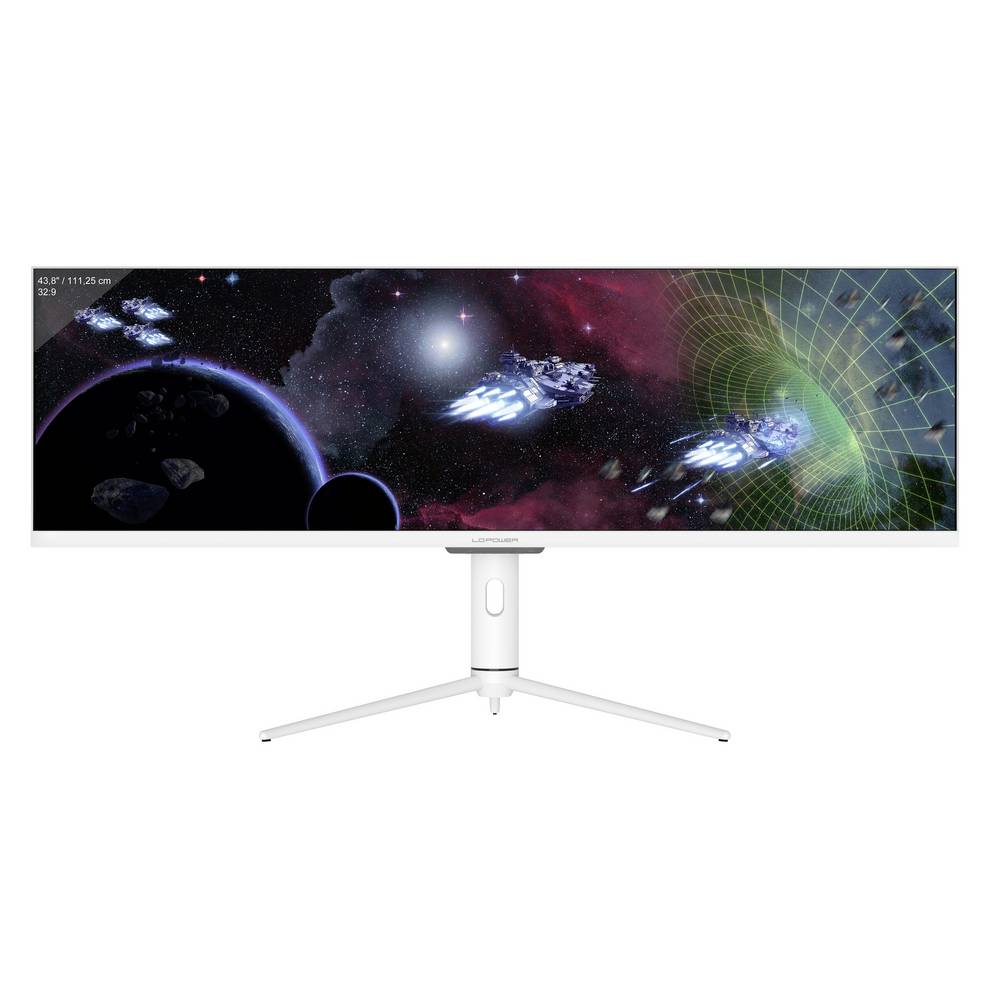 LC Power LC-M44-DFHD-120 Gaming monitor Energielabel G (A – G) 111.3 cm (43.8 inch) 3840 x 1080 Pixel 32:9 4 ms Audio, stereo (3.5 mm jackplug), DisplayPort,