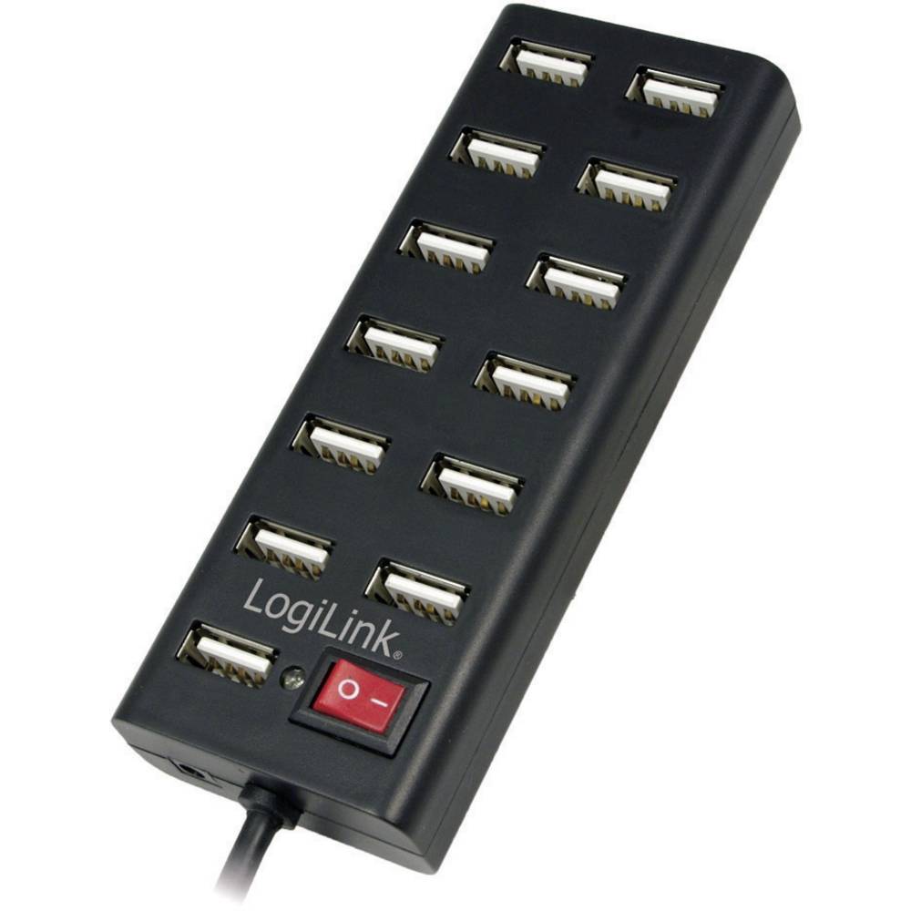 LogiLink UA0126 UA0126 USB-hub 13 poorten USB-A USB 2.0 480 MBit/s Zwart