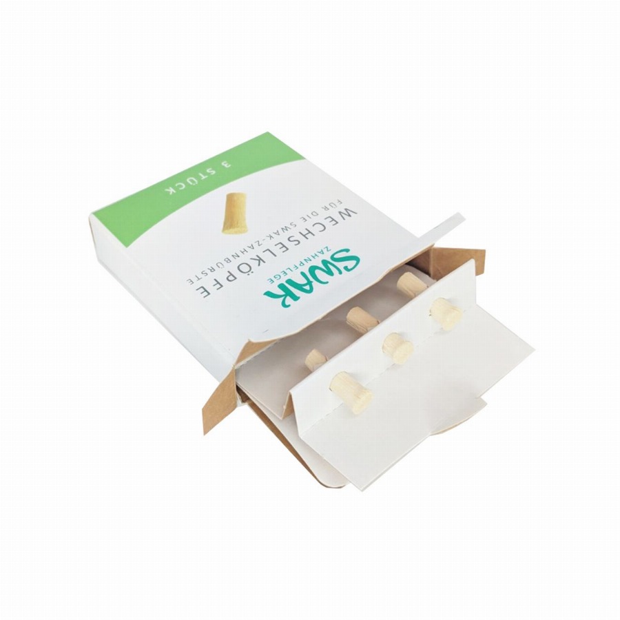 SWAK Miswak Naturals Vervangende Borstelkoppen 3-Pack - voor Bio & Natuurlijke Tandenborstel 1