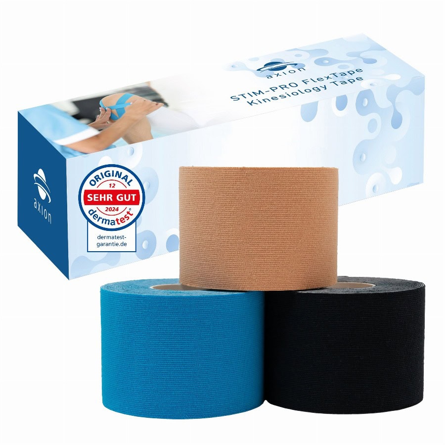 axion® Kinesiologie Tapes – 500 x 5 cm in 3 kleuren - Sporttape medisch hulpmiddel Verband(en)