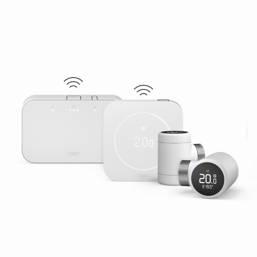tado Draadloze Slimme Thermostaat X Multi Room Startpakket 2e Generatie (2 Radiatorknoppen)