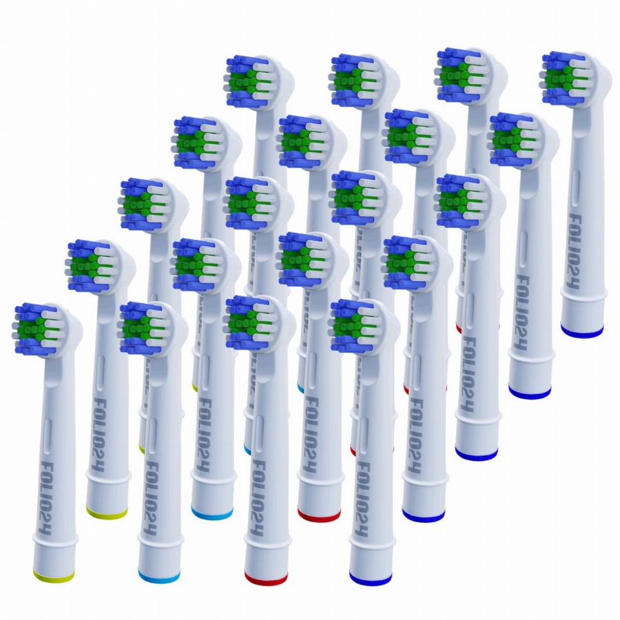 Folio24 - Vervangende opzetborstels compatibel met veel Oral-B elektrische tandenborstels 20 Tandenborstel