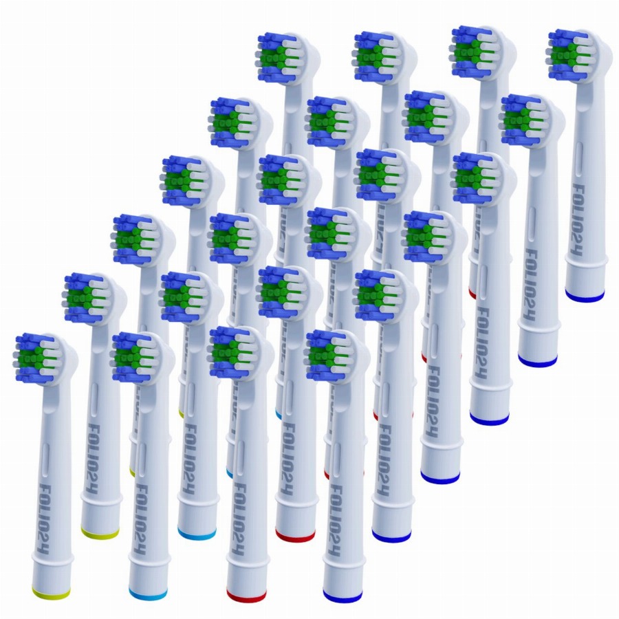 Folio24 - Vervangende opzetborstels compatibel met veel Oral-B elektrische tandenborstels 24 Tandenborstel