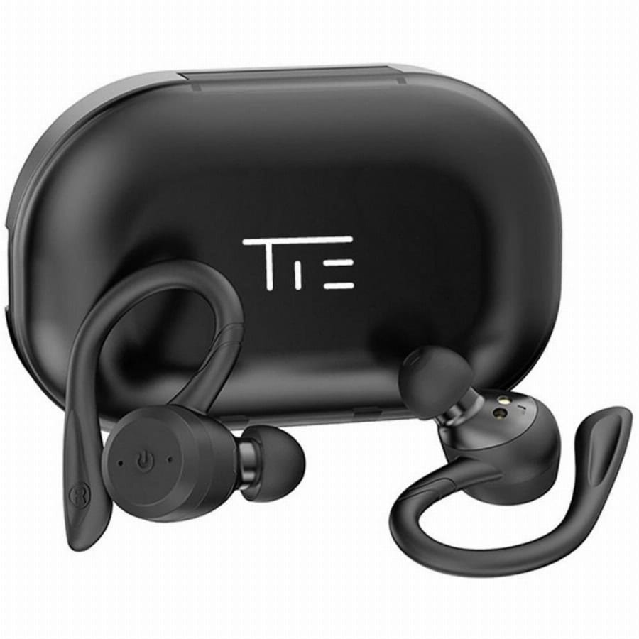 Tie Studio TBE1018 In Ear oordopjes Bluetooth Zwart Waterbestendig, Oorbeugel Sport