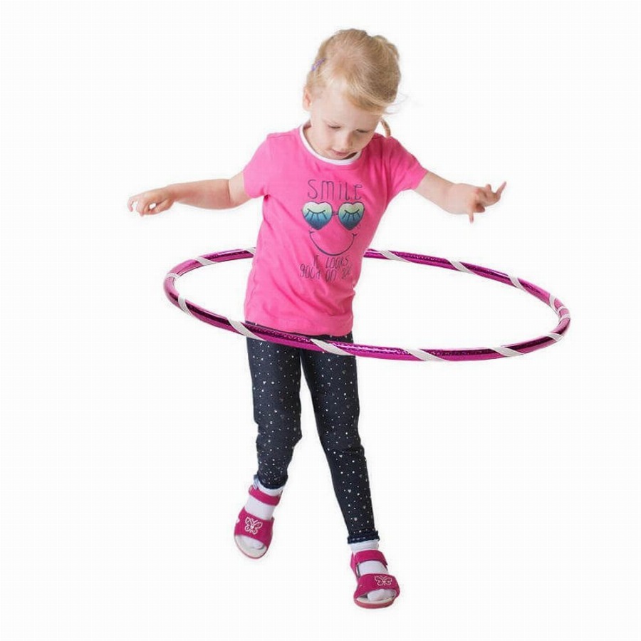 Hoopomania Funny kinderhoelahoep | Ø 70 cm Roze-Wit 1