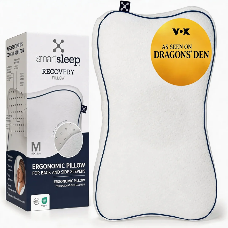 smartsleep® RECOVERY PILLOW ergonomisch neksteunkussen van traagschuim met hoofduitsparing, voor rug- en zijslapers