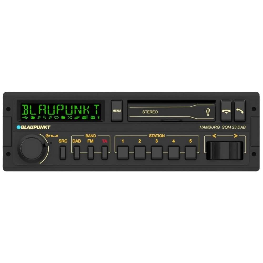 Blaupunkt Hamburg SQM 23 DAB Autoradio enkel DIN DAB+ tuner, Retrodesign, Aansluiting voor stuurbediening, Bluetooth handsfree