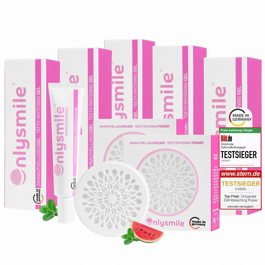 Onlysmile® 1-Year Whitening Bundle – 5x bleekgel & 2x bleekpoeder 7 Set