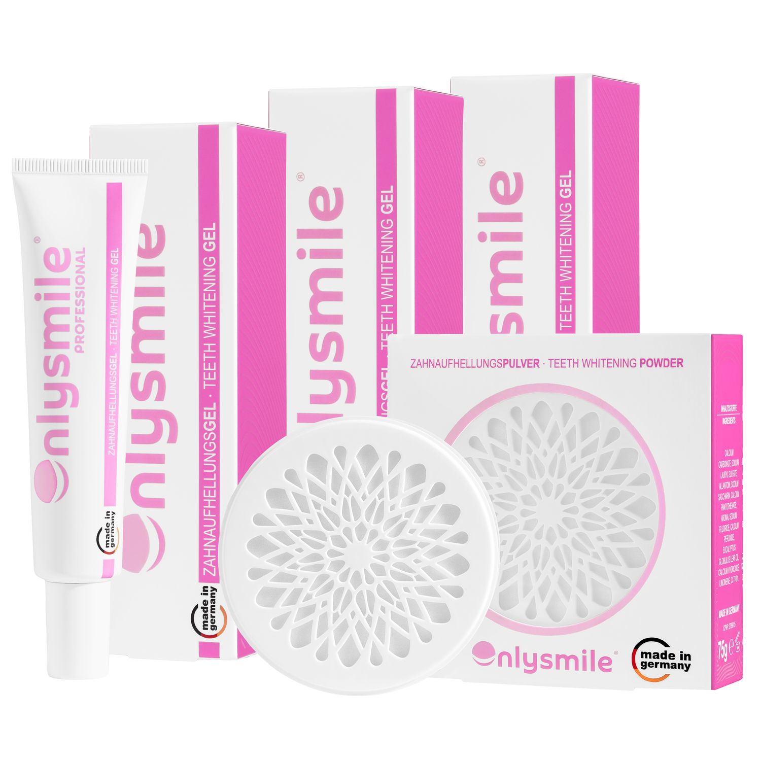Onlysmile® 6-Month Whitening Bundle – 3x bleekgel & 1x bleekpoeder 4 Set