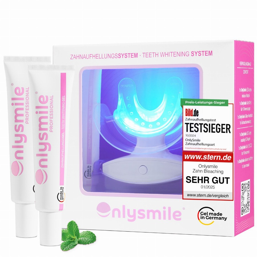 Onlysmile® Whiten & Refill Bundle – Tandenbleekset met 2 navulgels 1 Set