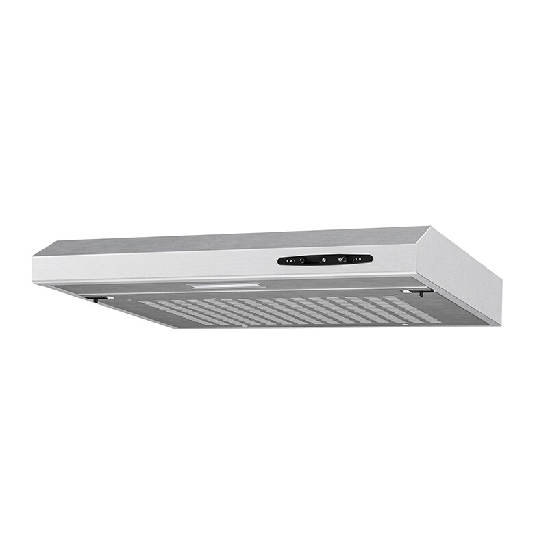 Heinrich's HDU 7620 Edelstalen afzuigkap onder de kast 60 cm breedte 3 vermogensstanden 212 m³/h luchtstroom roestvrij staal 87 W ledverlichting energieklasse C inclusief koolstoff…