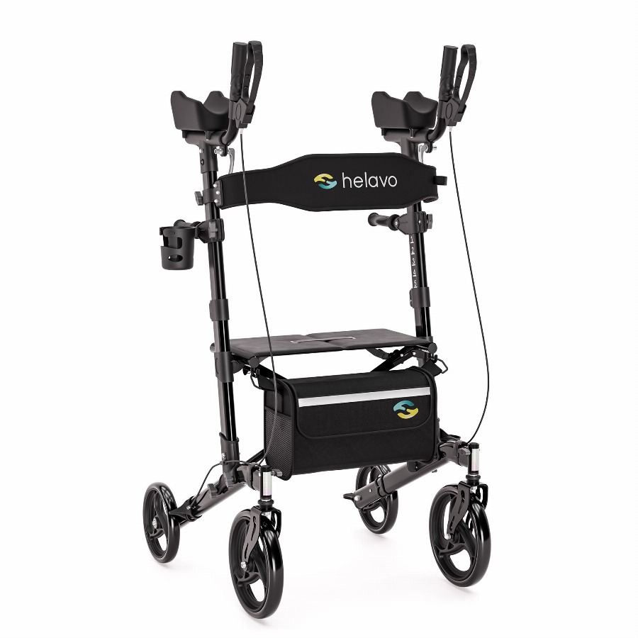 Helavo Arthritis indoor en outdoor rollator met onderarmsteunen opvouwbaar 10,3kg 1