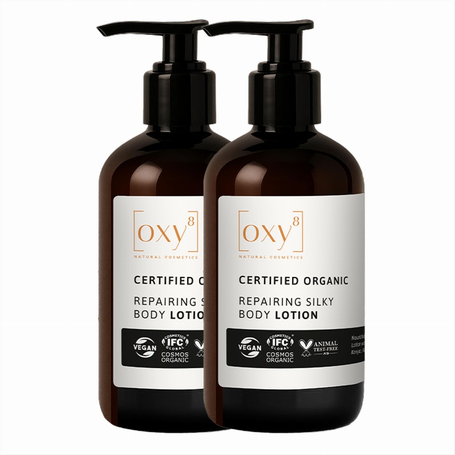 OXY8 Natural Cosmetics REPAIRING SILKY BODY LOTION – 2 stuks voor gladde & stevigere huid 500 Lotion