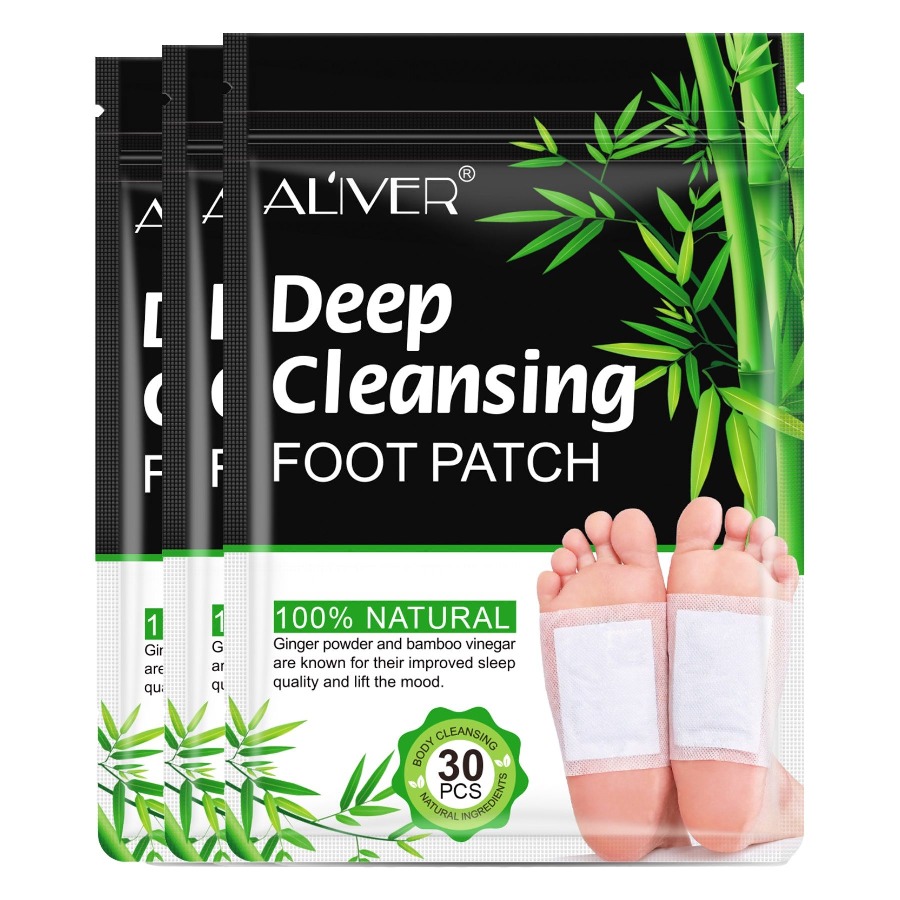Aliver Detox voetpleisters met bamboeazijn 3x30 Pleister