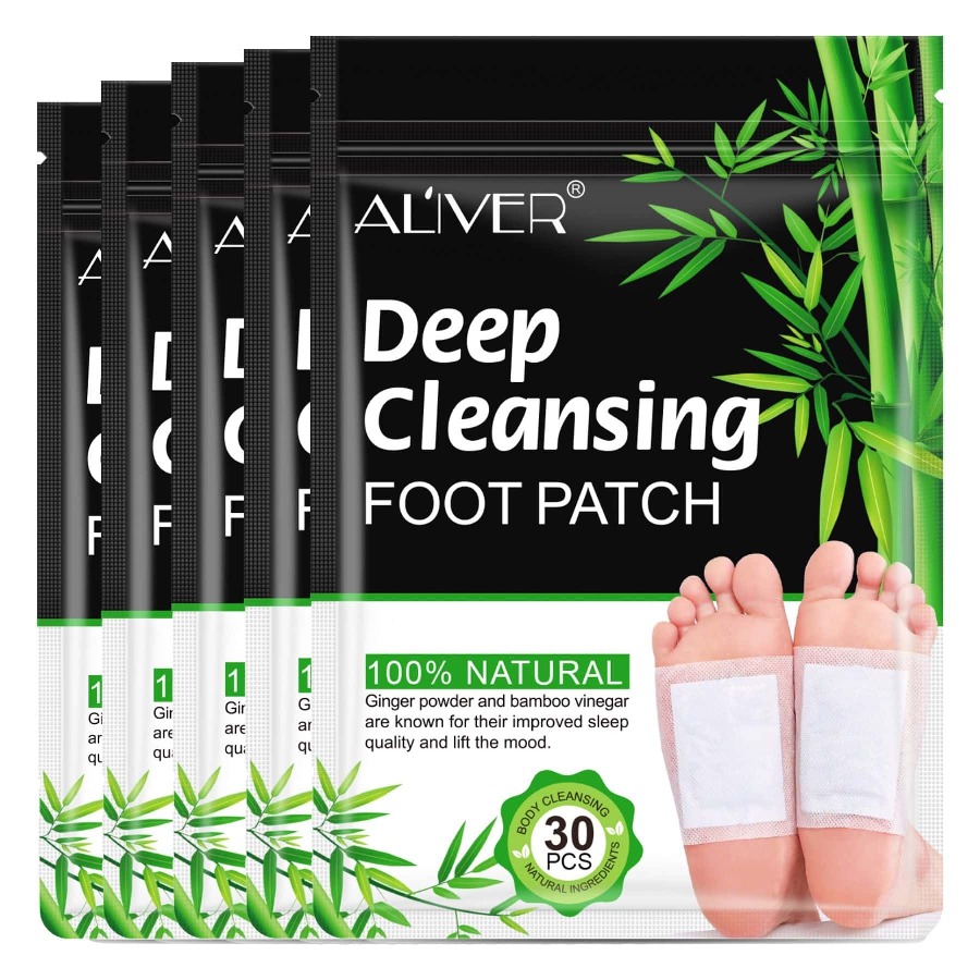 Aliver Detox voetpleisters met bamboeazijn 5x30 Pleister